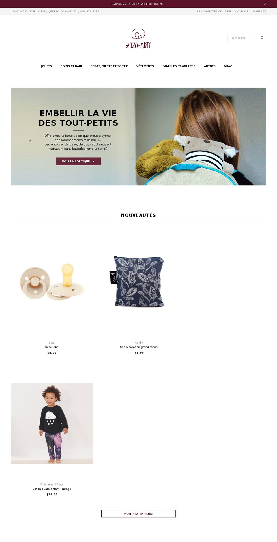 zozoetarty.com shopify website screenshot