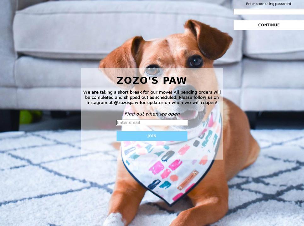 zozospaw.com — Shopify storefront screenshot