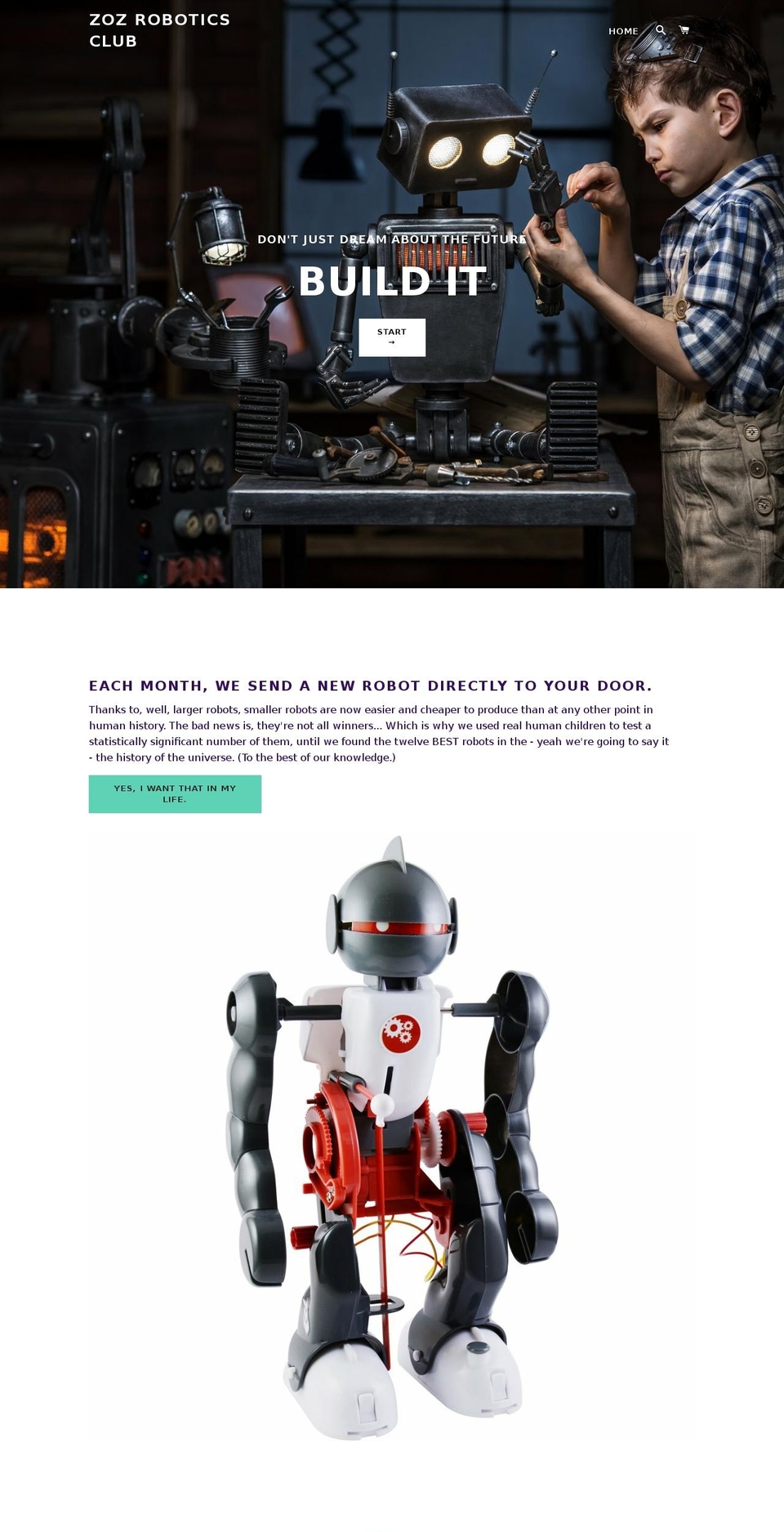 zozroboticsclub.com — Shopify storefront screenshot