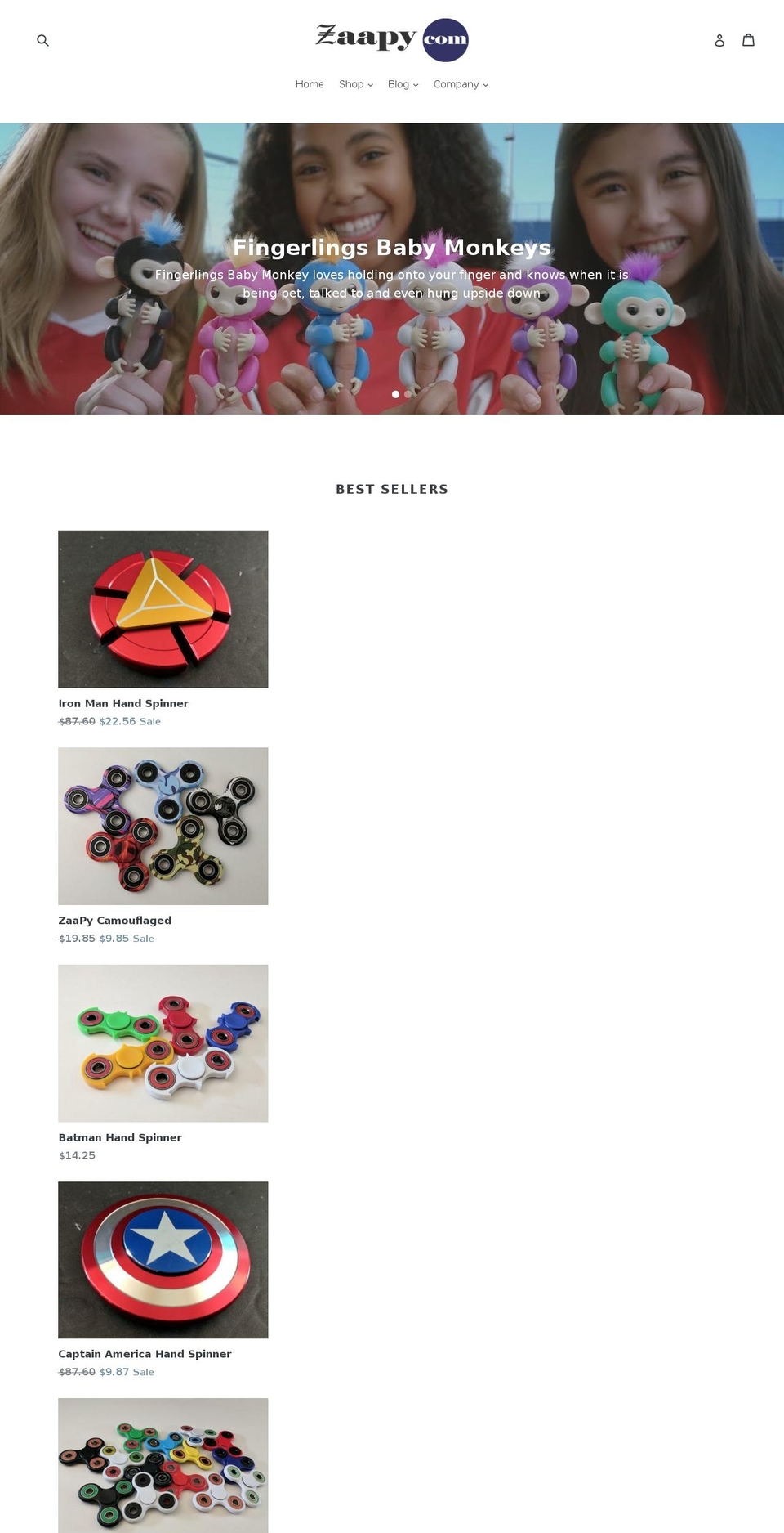 zpiners.com — Shopify storefront screenshot