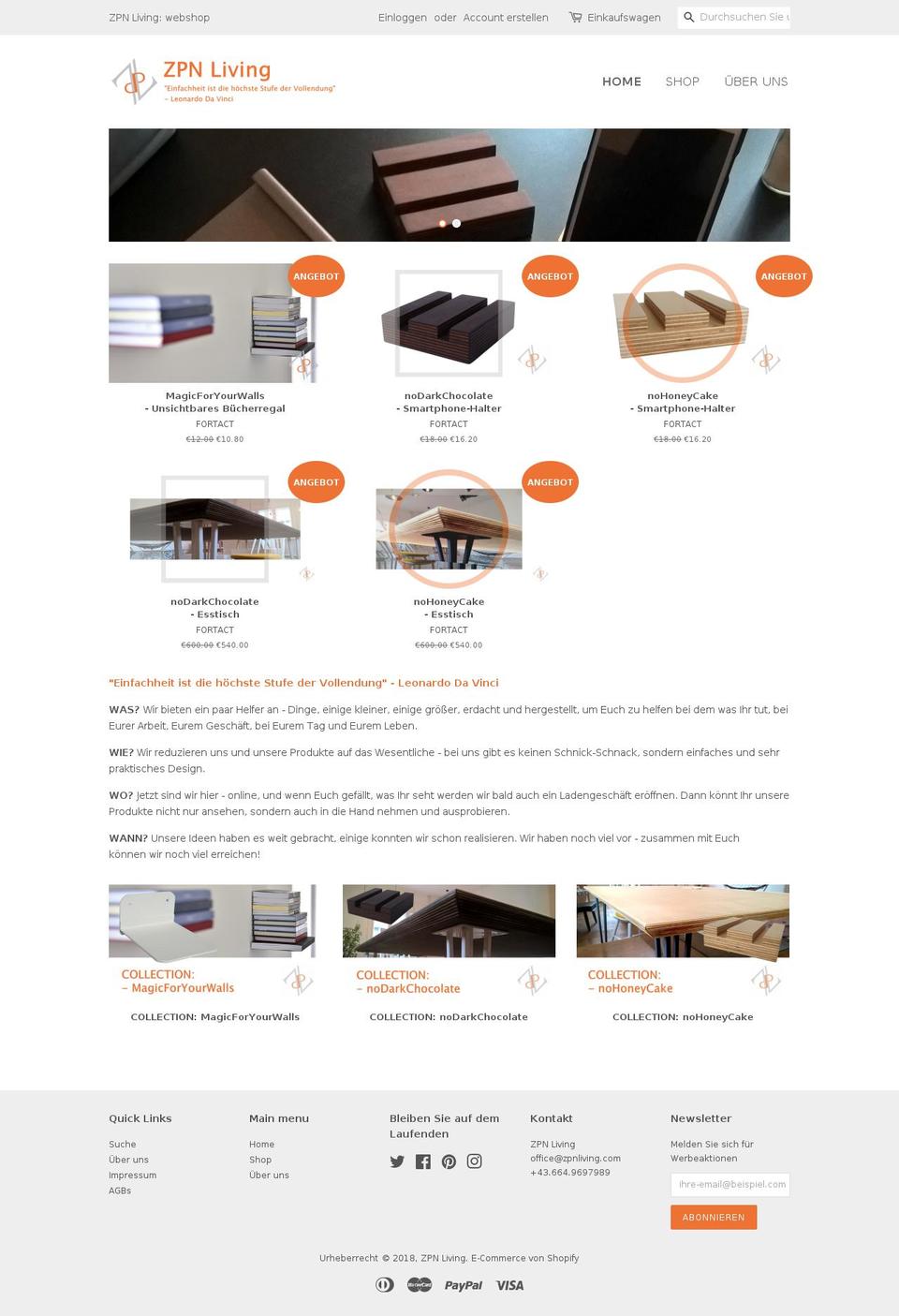 zpnliving.com — Shopify storefront screenshot