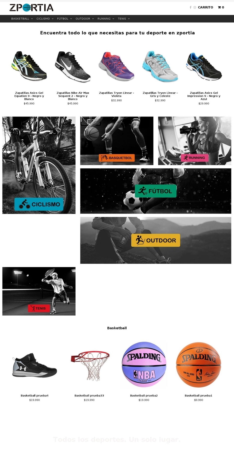 zportia.com shopify website screenshot