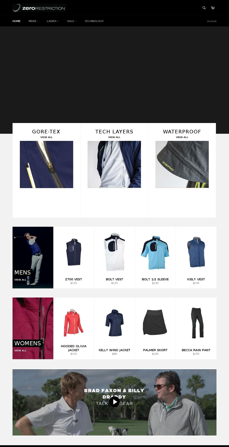 zr.golf shopify website screenshot