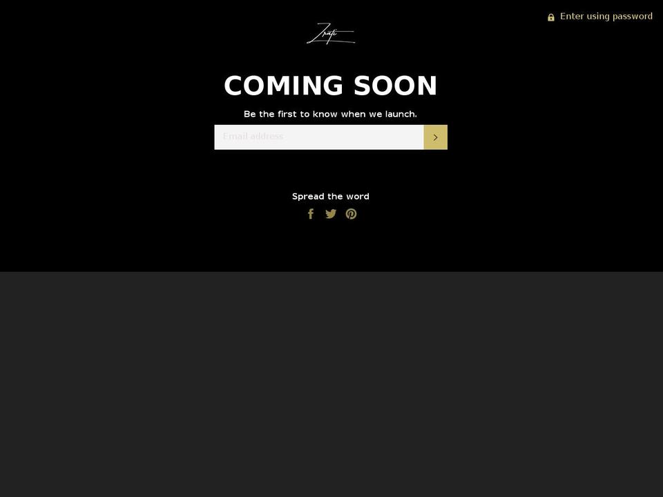 zrati.com shopify website screenshot