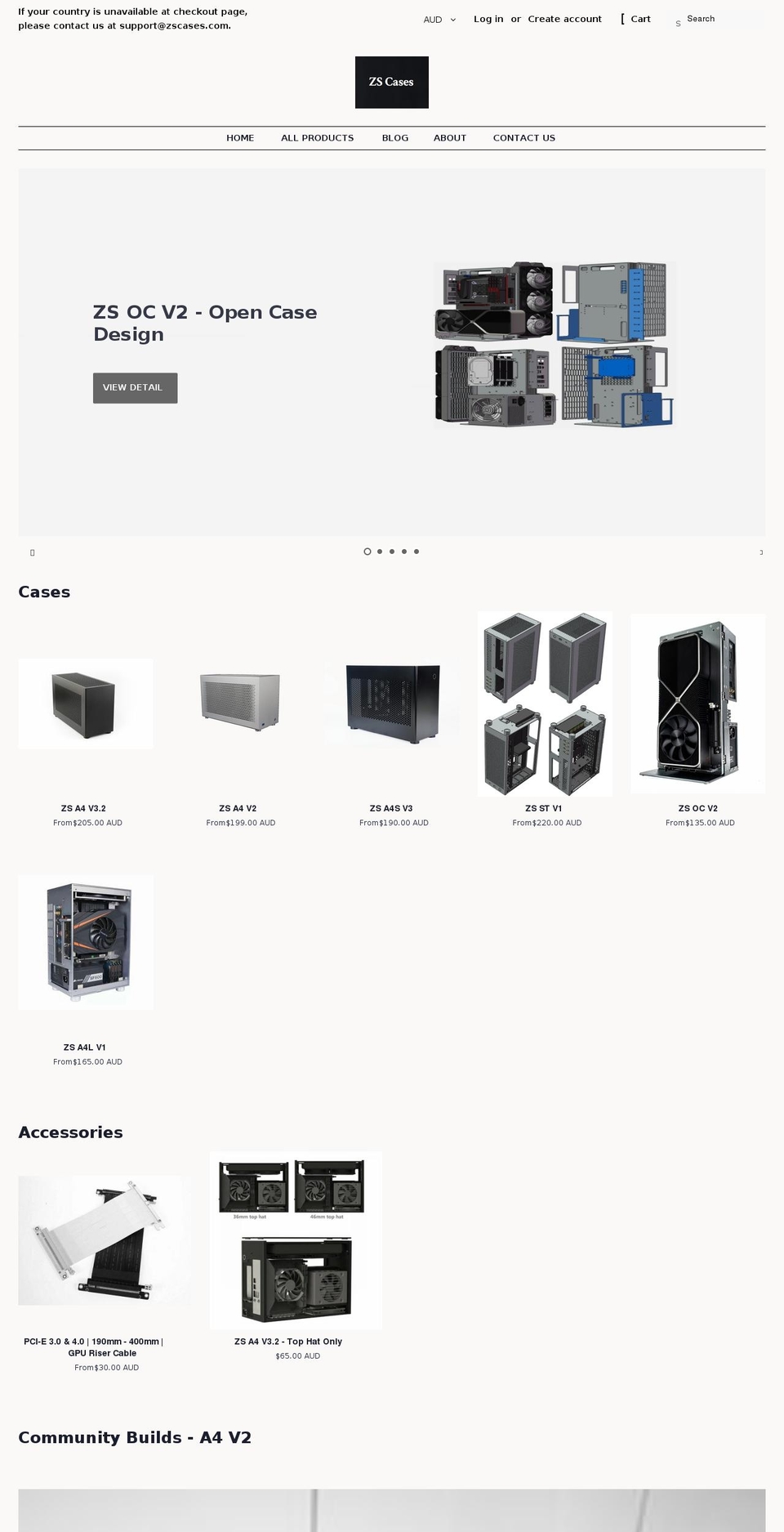 zscases.com shopify website screenshot