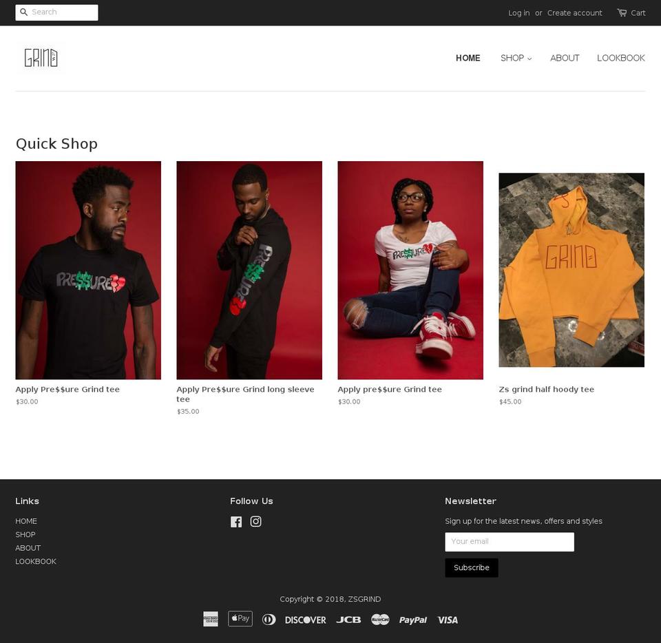 zsgrind.com — Shopify storefront screenshot