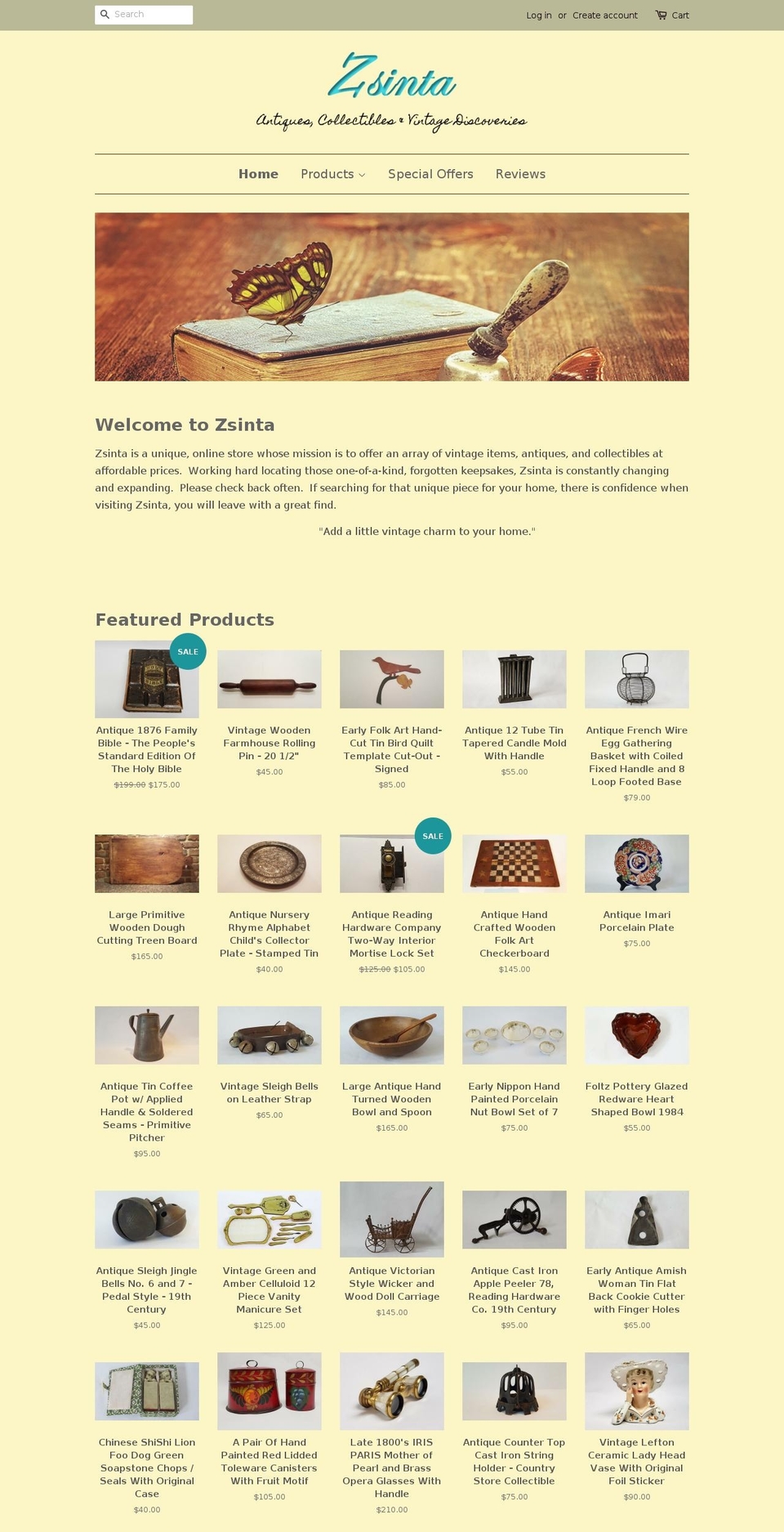 zsinta.com — Shopify storefront screenshot