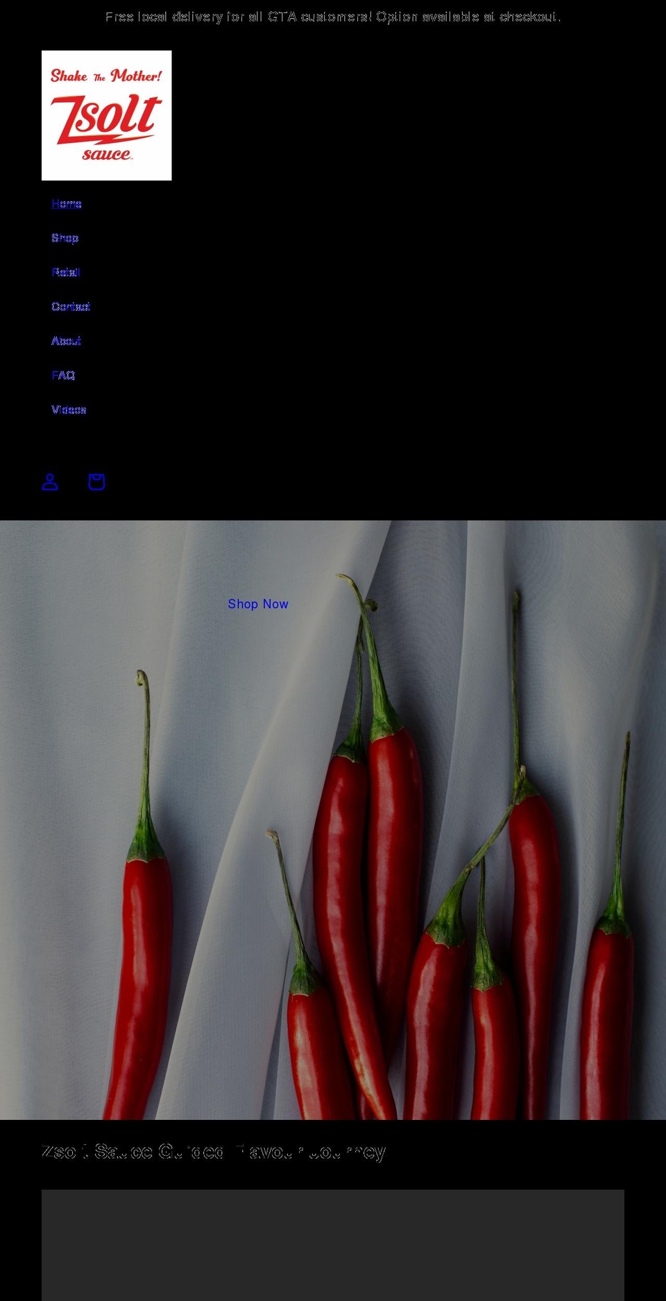 zsoltsauce.com shopify website screenshot