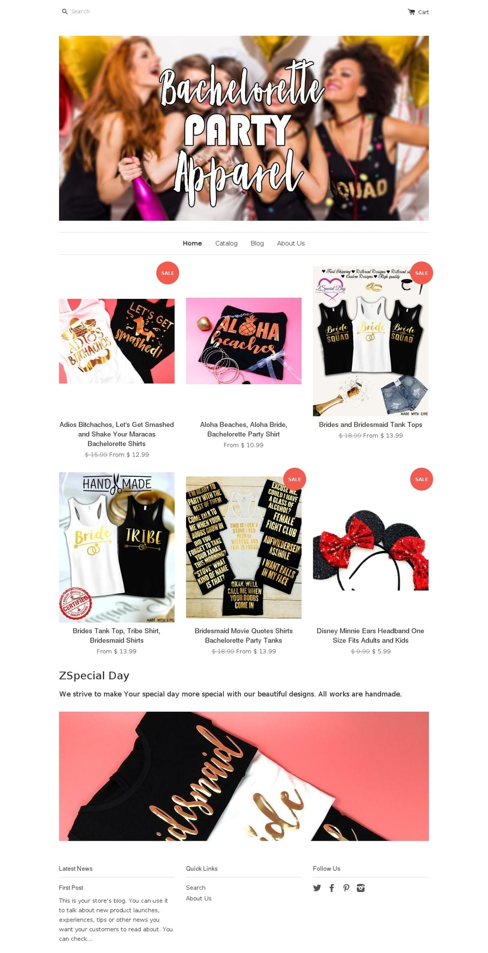 zspecialday.com — Shopify storefront screenshot