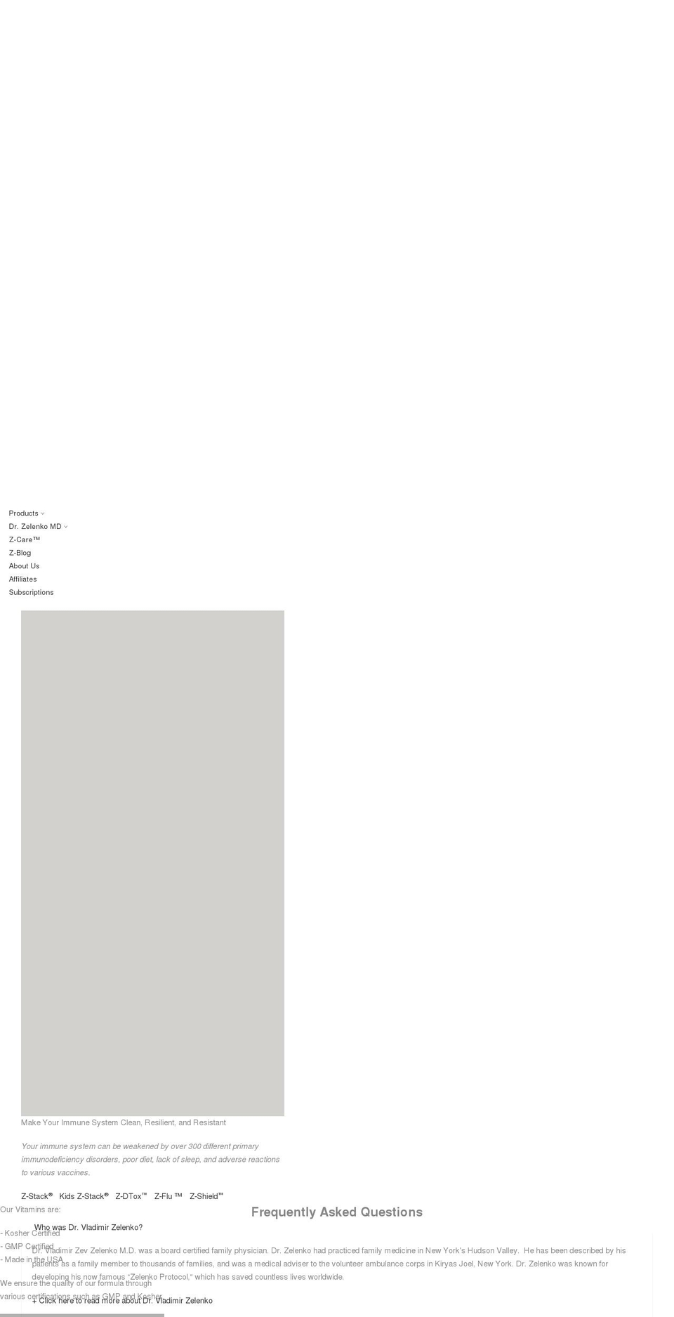 zstacklife.com shopify website screenshot