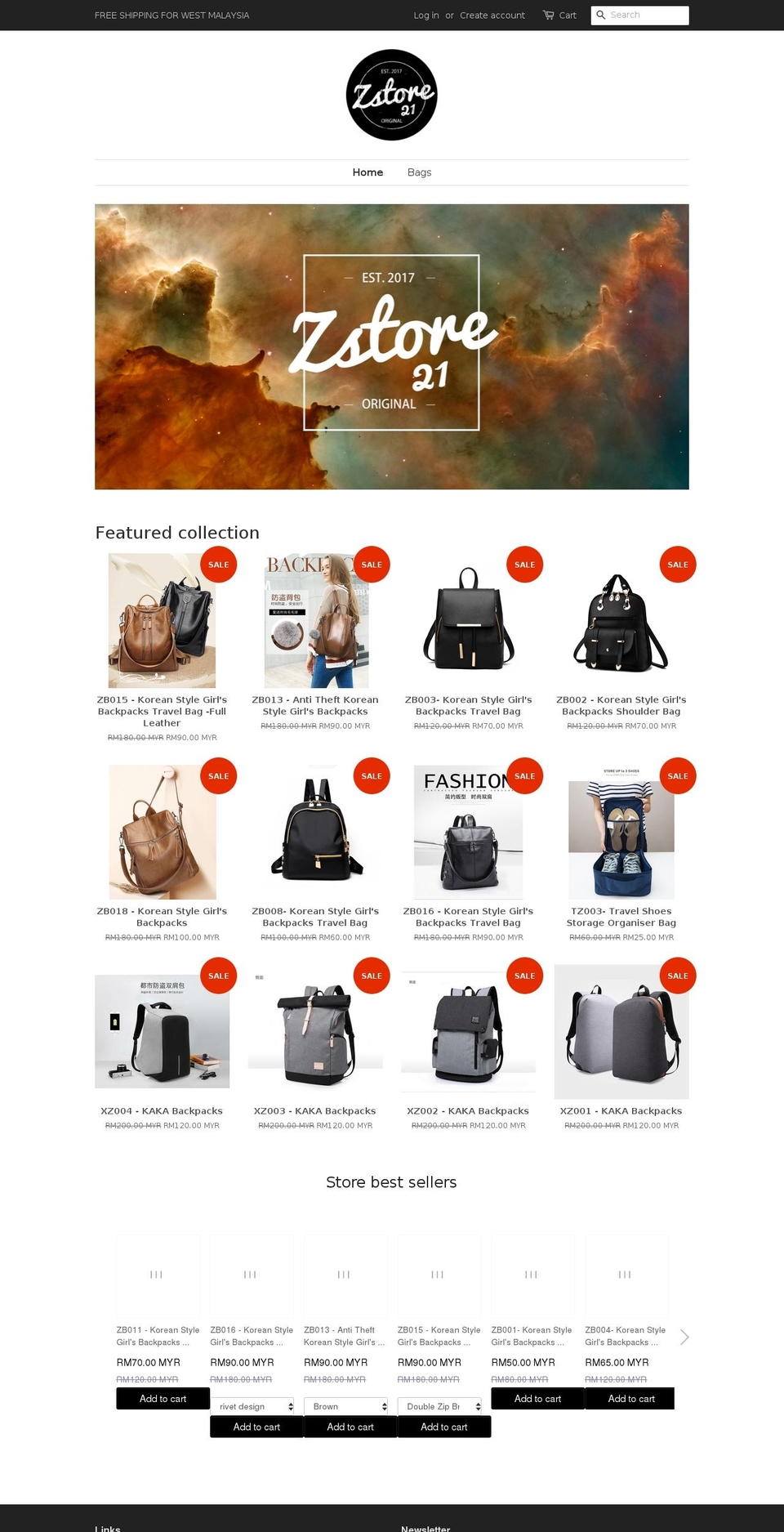 zstore21.com — Shopify storefront screenshot