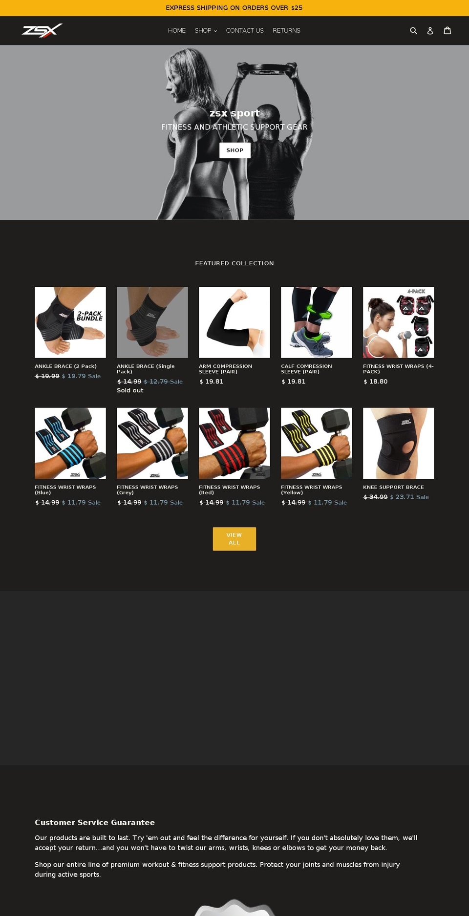 zsxpro.com shopify website screenshot