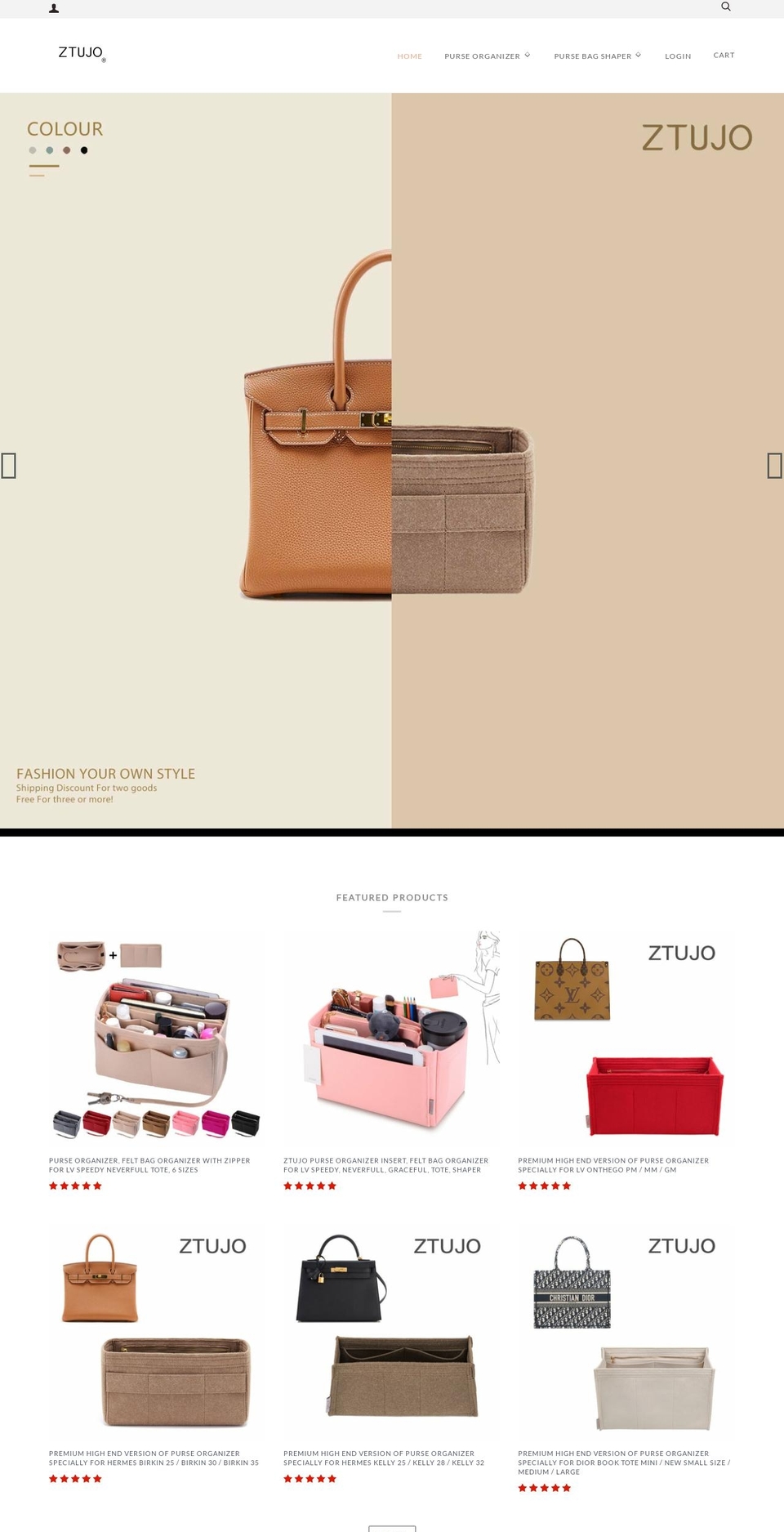 ztujo.com shopify website screenshot