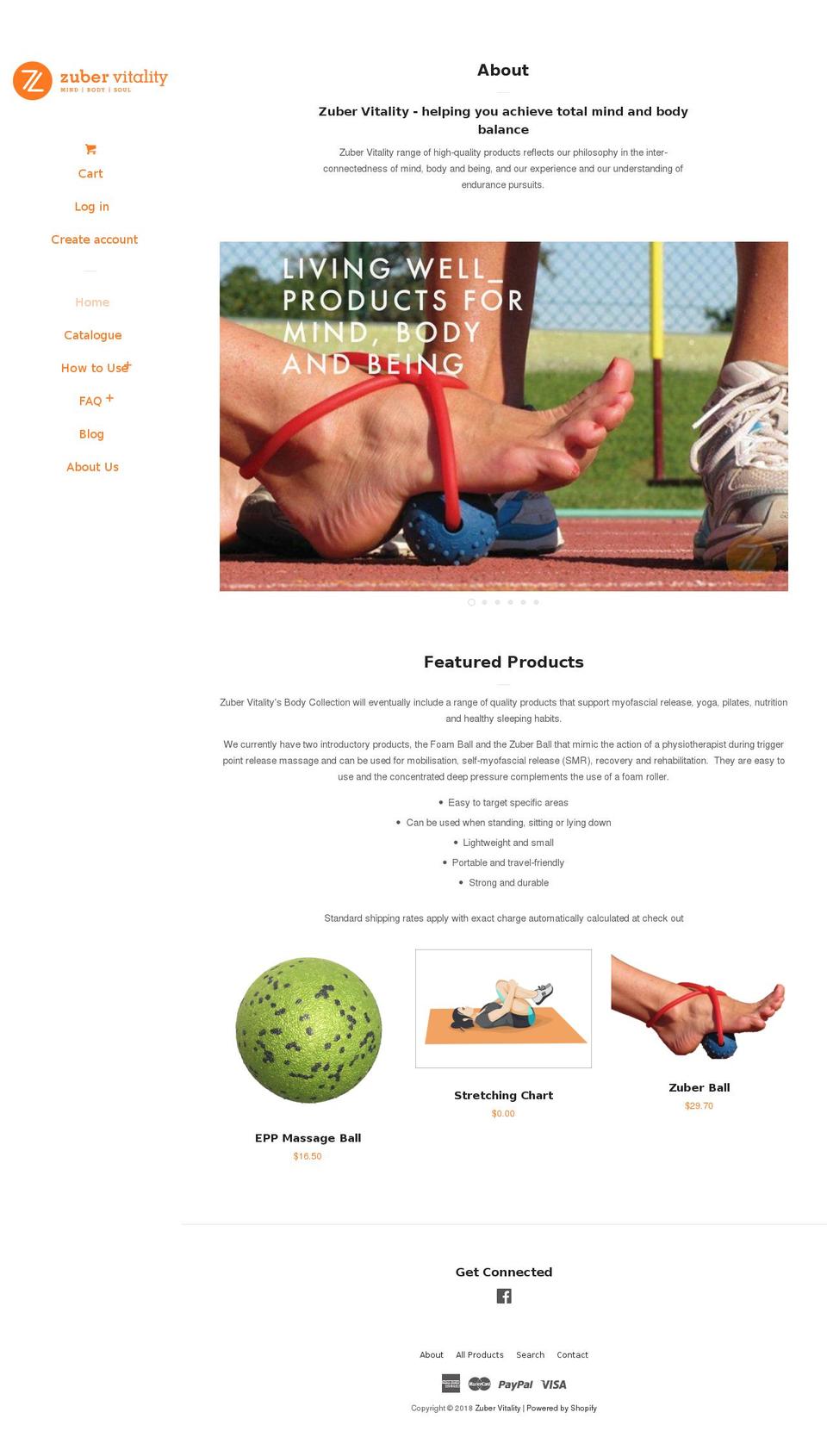 zubervitality.com — Shopify storefront screenshot