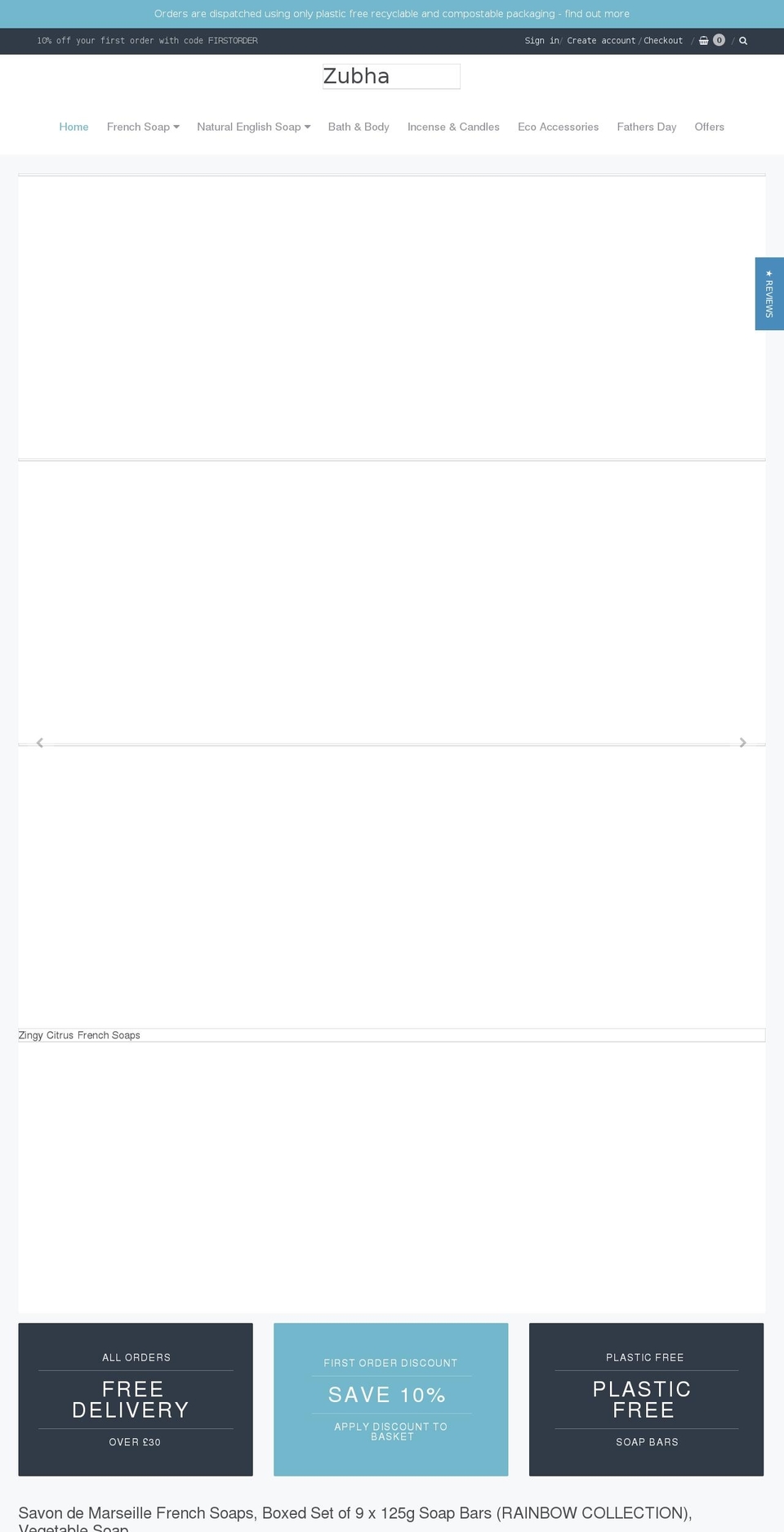 zubha.co.uk shopify website screenshot