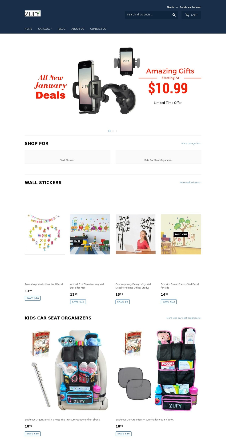 zufyonline.com shopify website screenshot