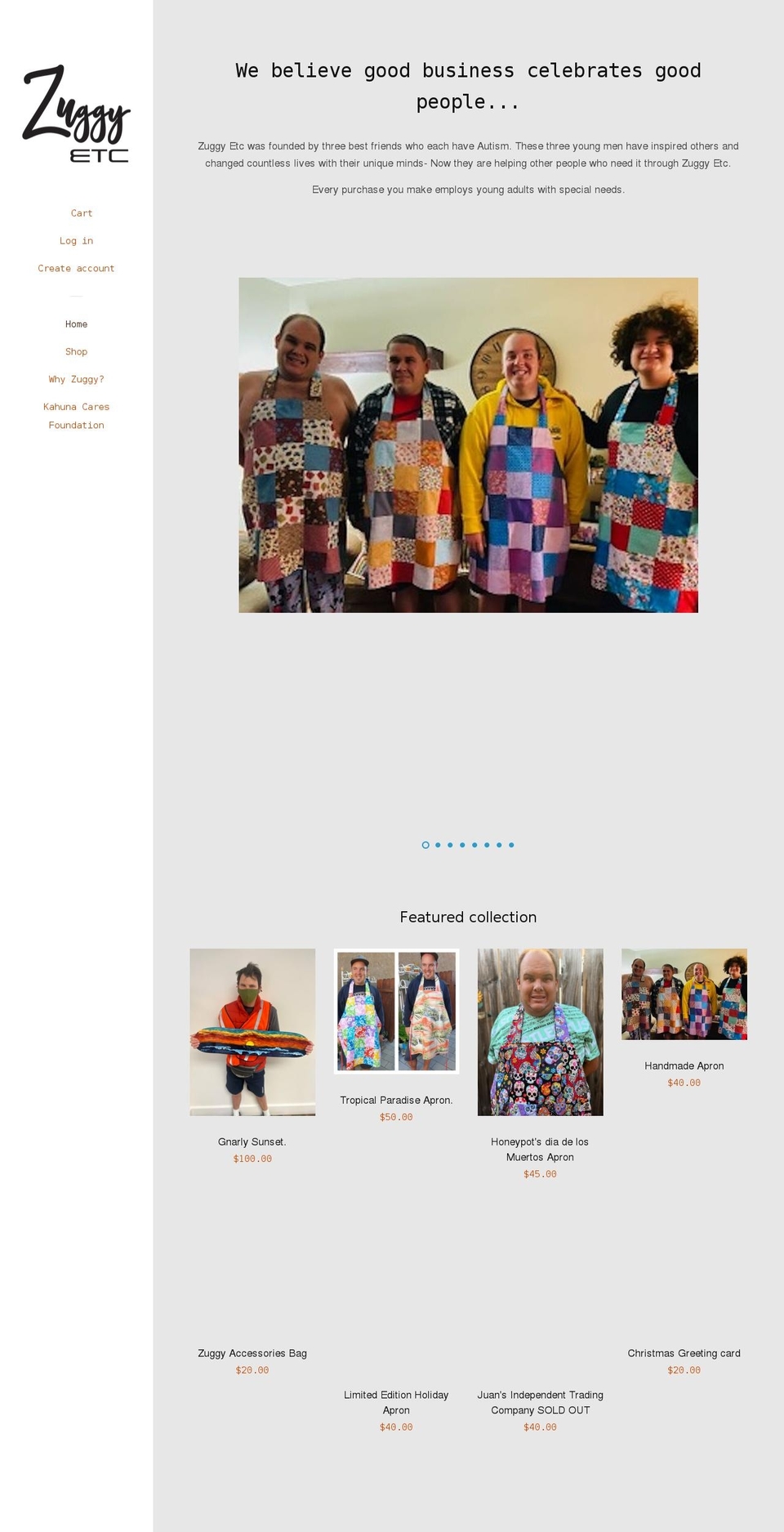 zuggyetc.com shopify website screenshot