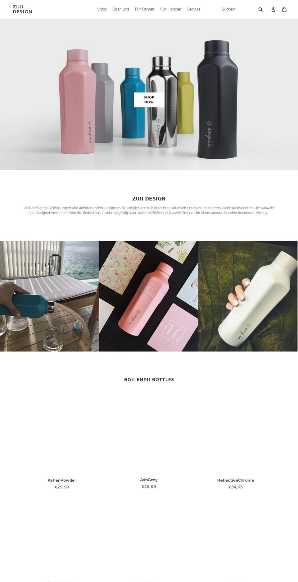zuiidesign.com — Shopify storefront screenshot