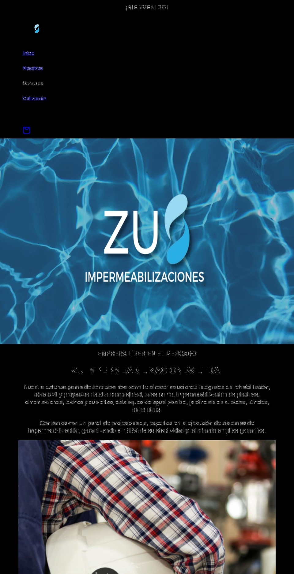 zuimpermeabilizaciones.cl shopify website screenshot