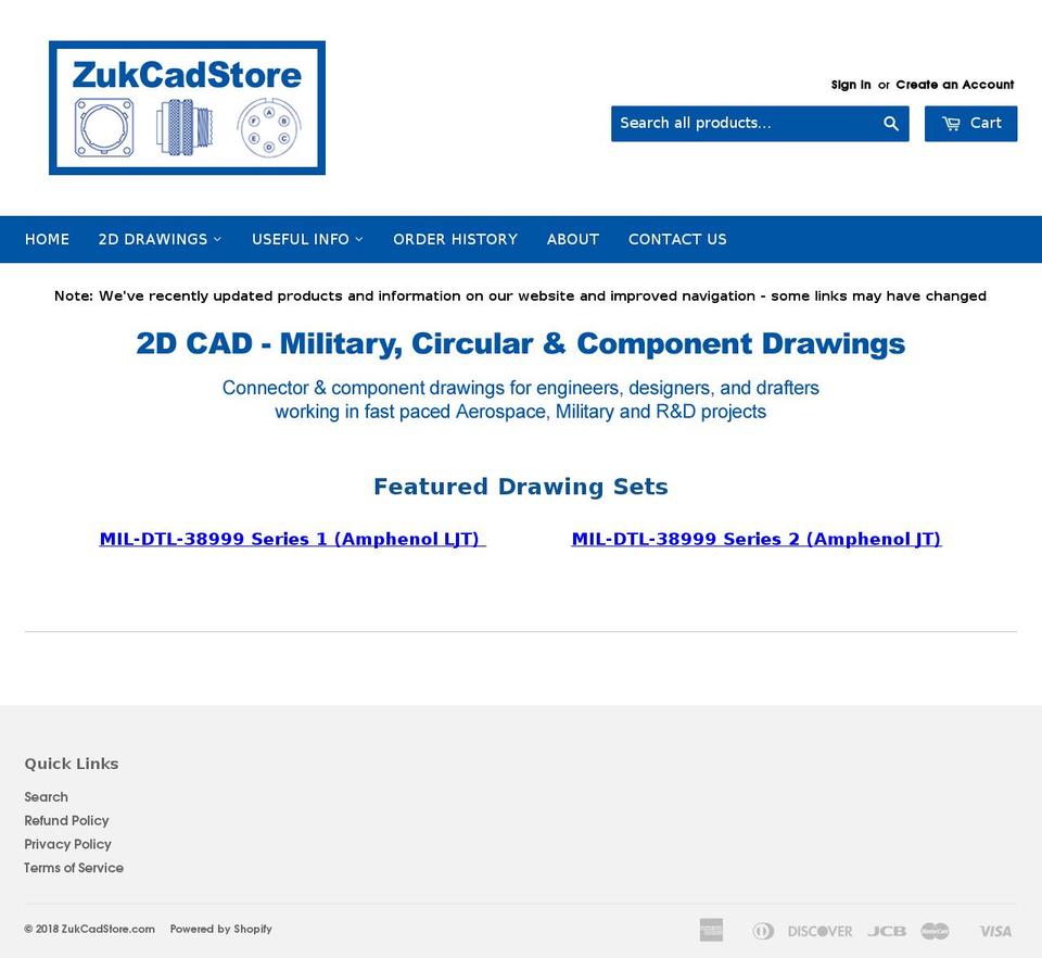zukcadstore.com — Shopify storefront screenshot