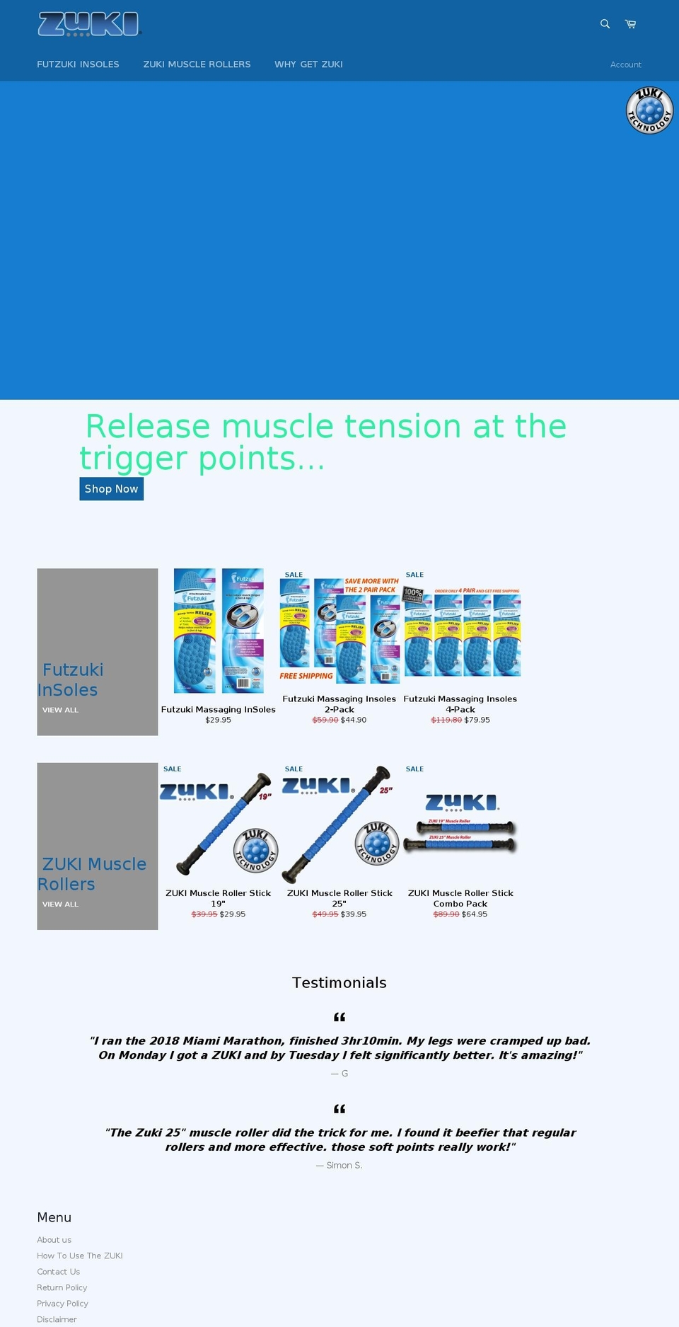 zukiroller.com — Shopify storefront screenshot