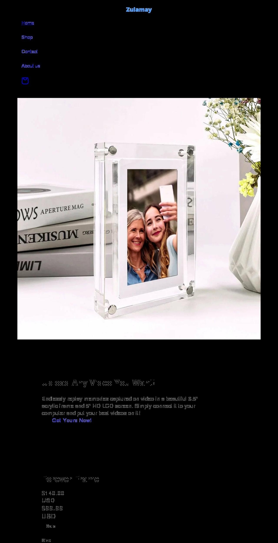 zulamay.com shopify website screenshot
