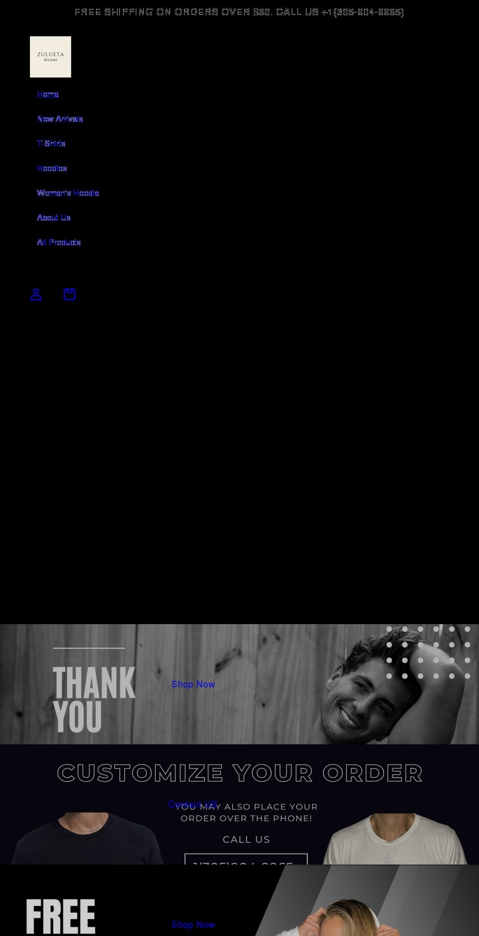 zuluetaapparel.com shopify website screenshot