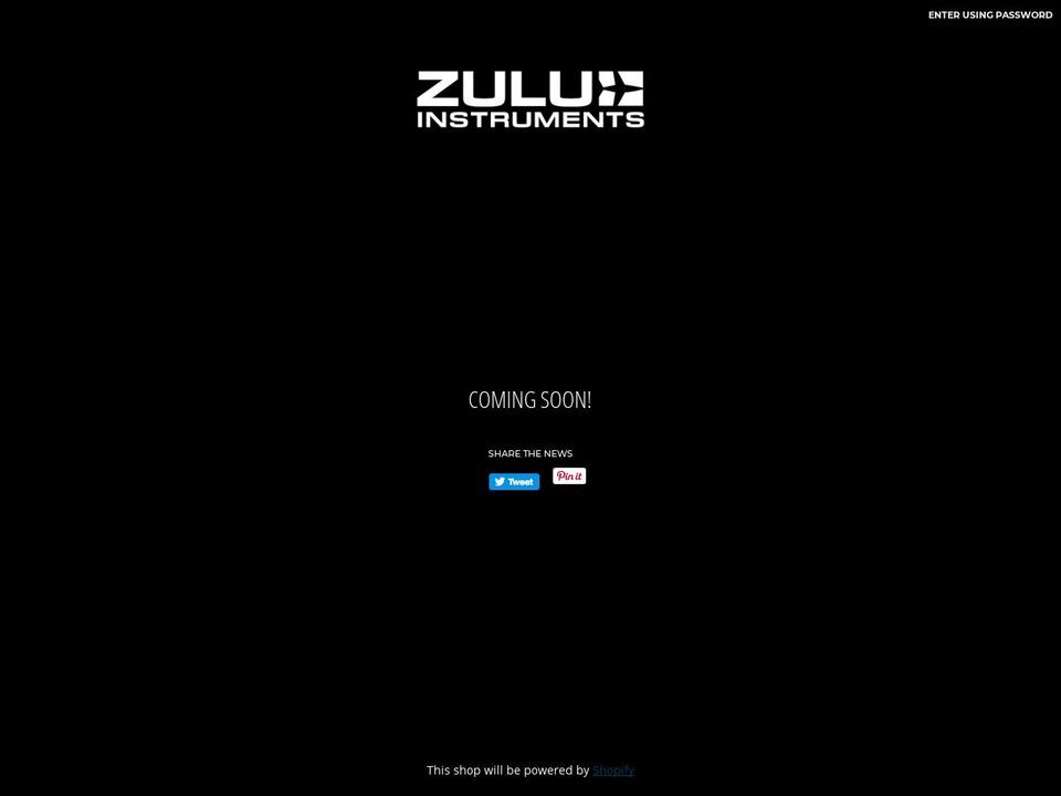 zuluinstruments.com — Shopify storefront screenshot