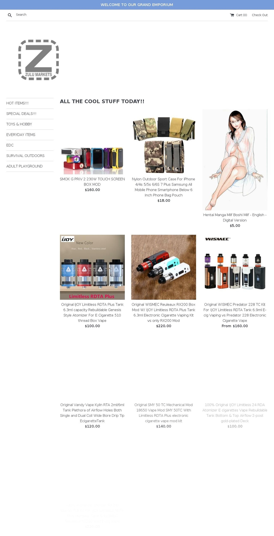 zulumarkets.com — Shopify storefront screenshot