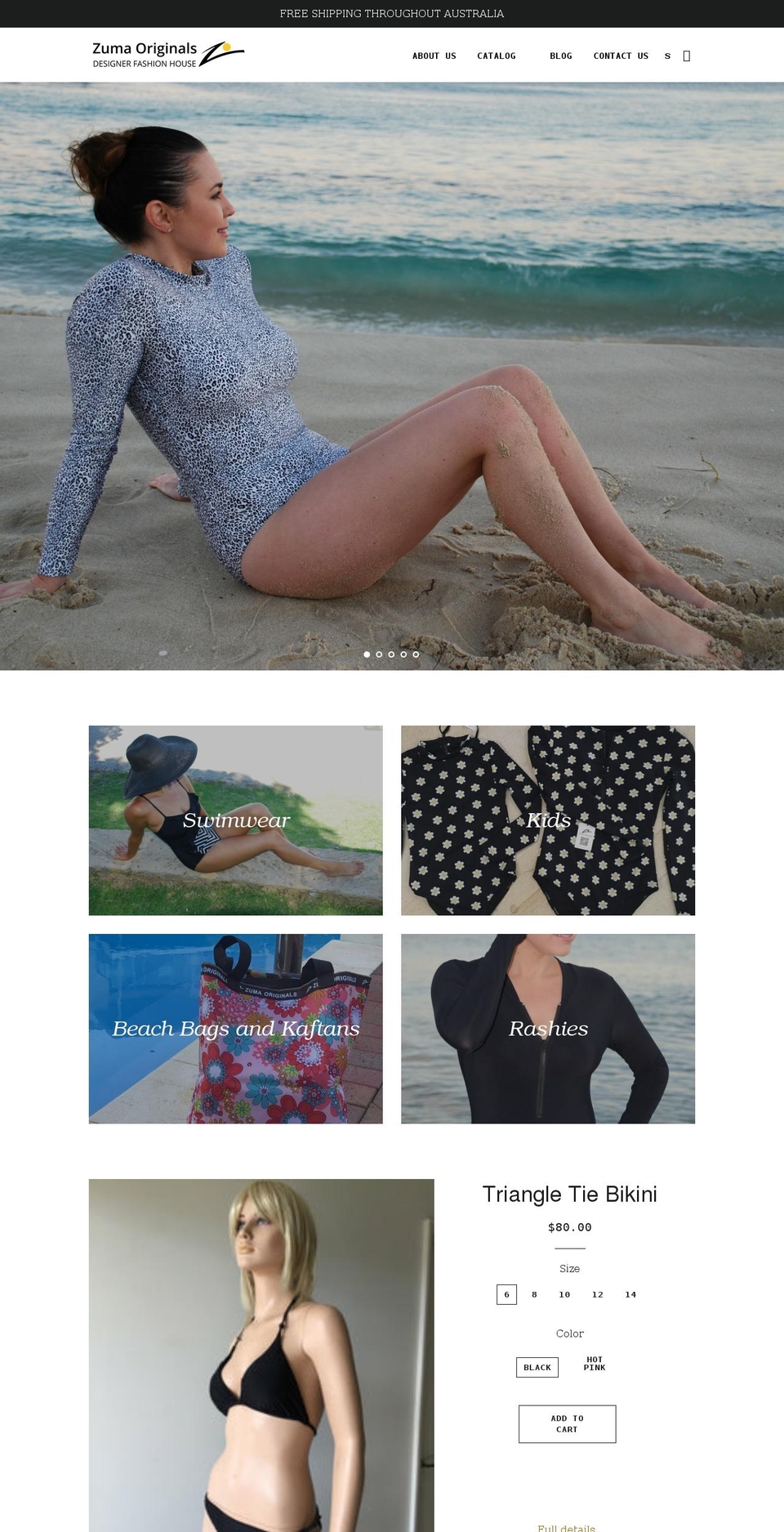 zumaoriginals.com.au shopify website screenshot