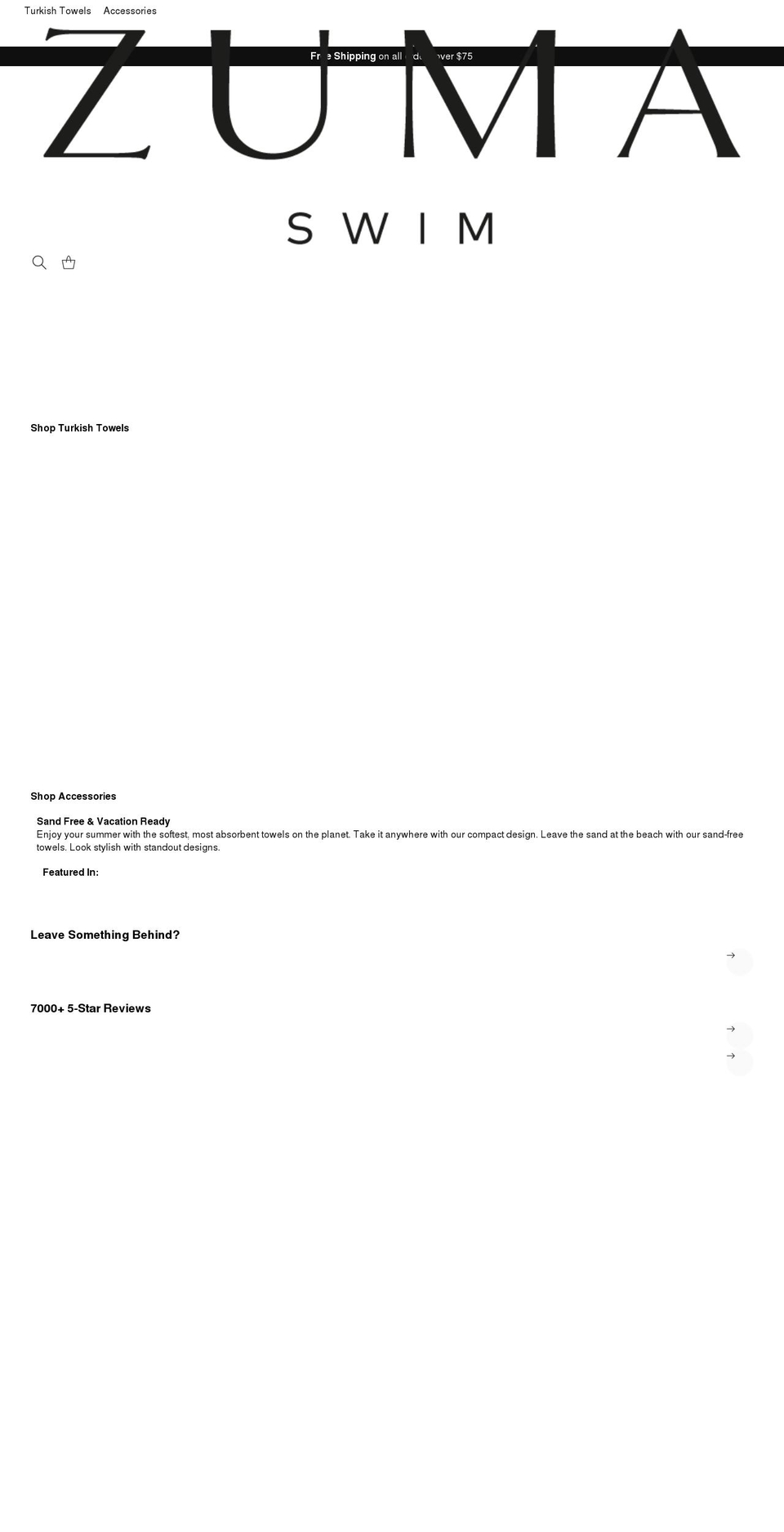 zumaswim.com shopify website screenshot