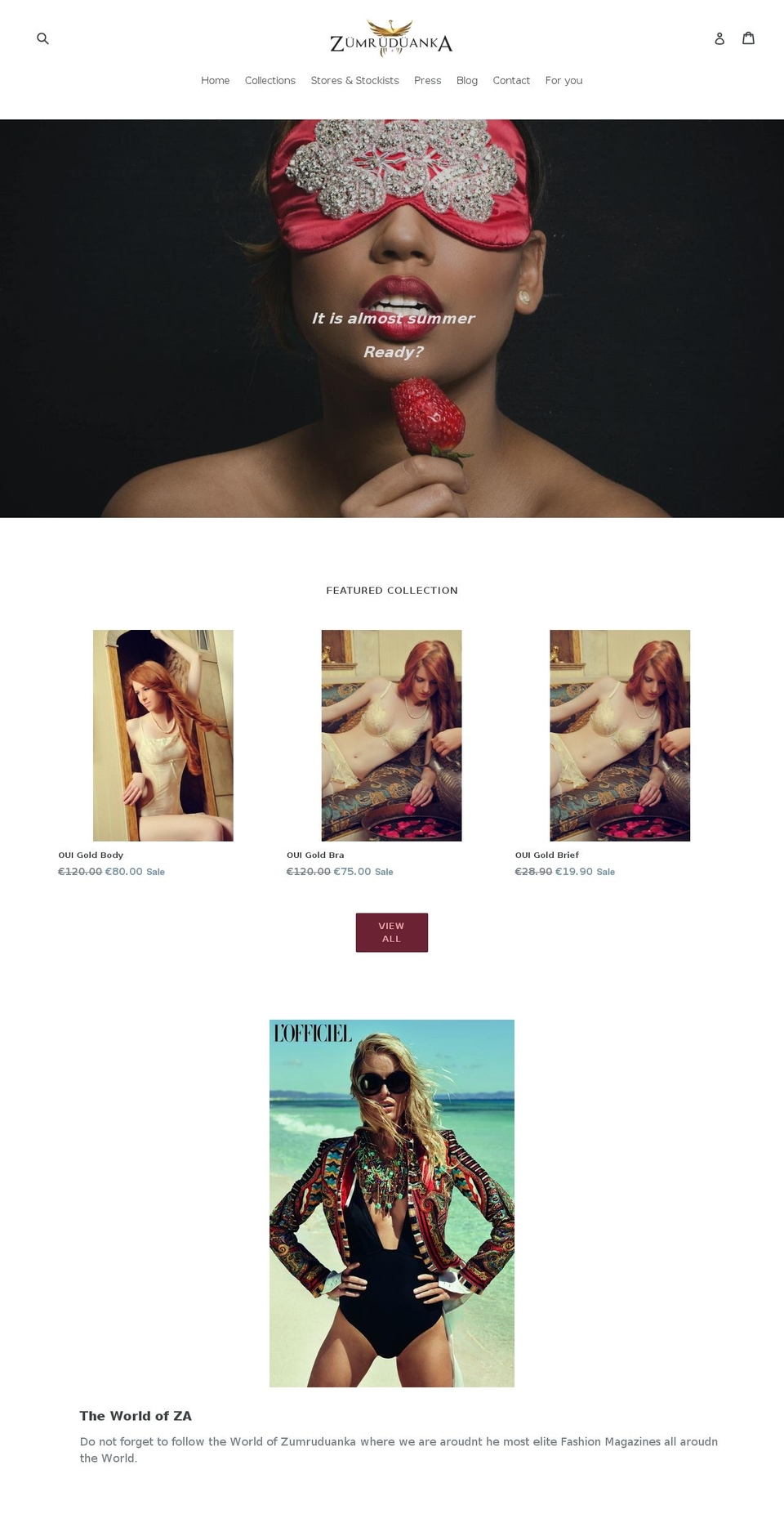 zumruduanka.com shopify website screenshot