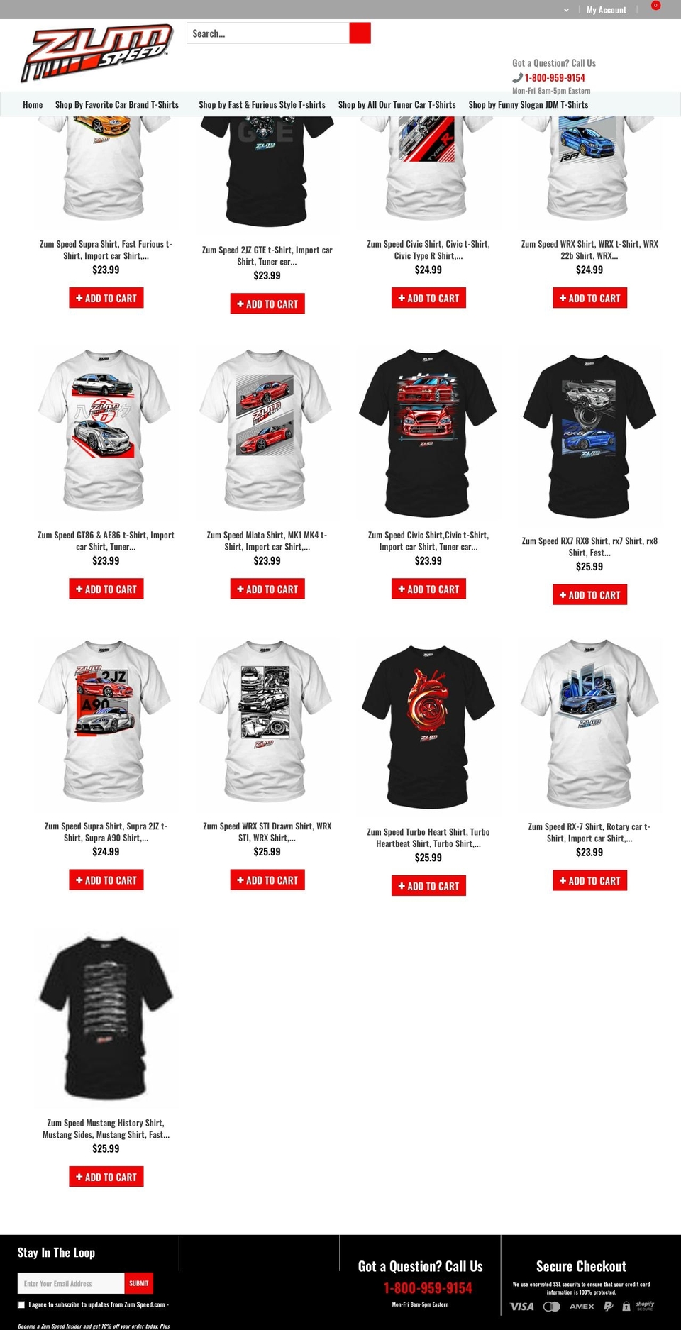 zumspeed.com shopify website screenshot