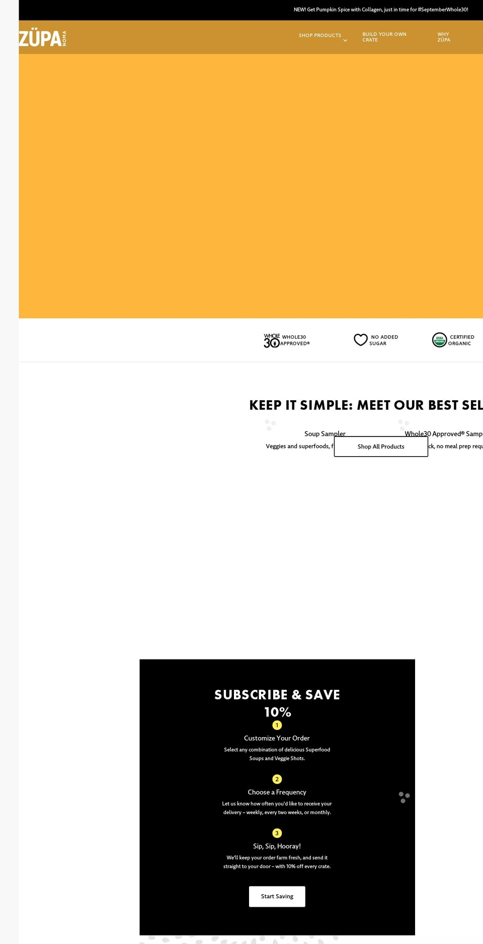 Live (a81247bbe0 @ 30.7.18, 3:08 PM) Shopify theme site example zupasoups.com