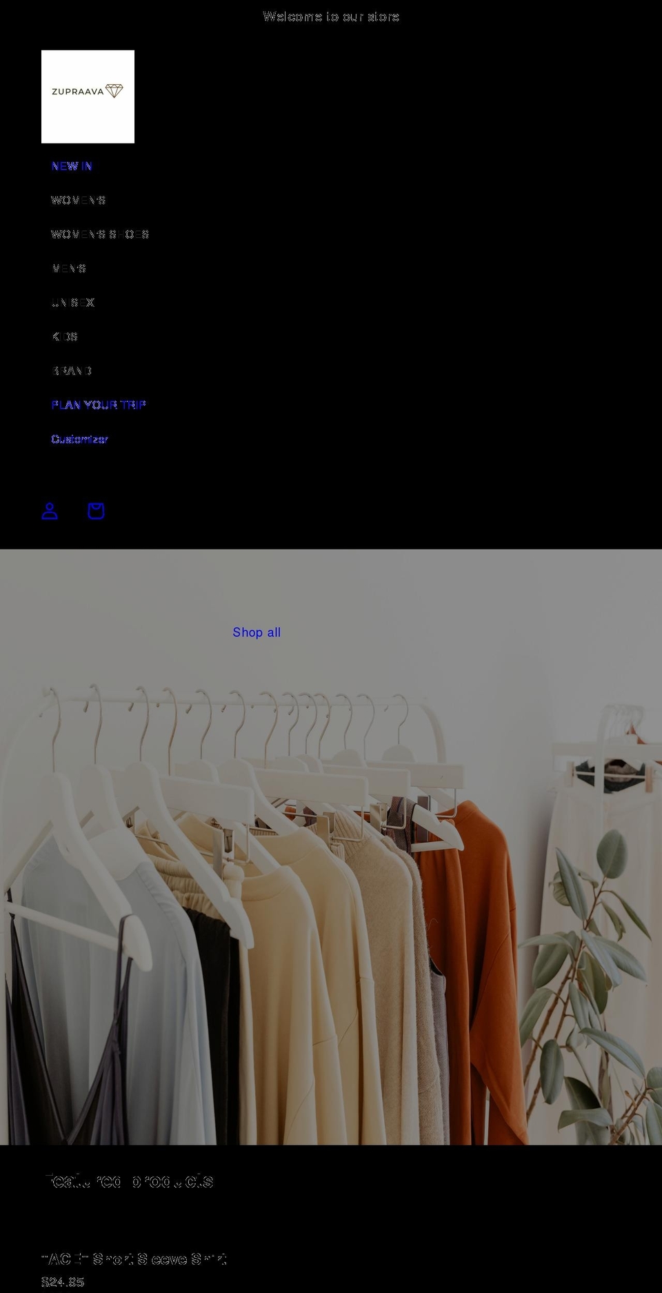 zupraava.com shopify website screenshot