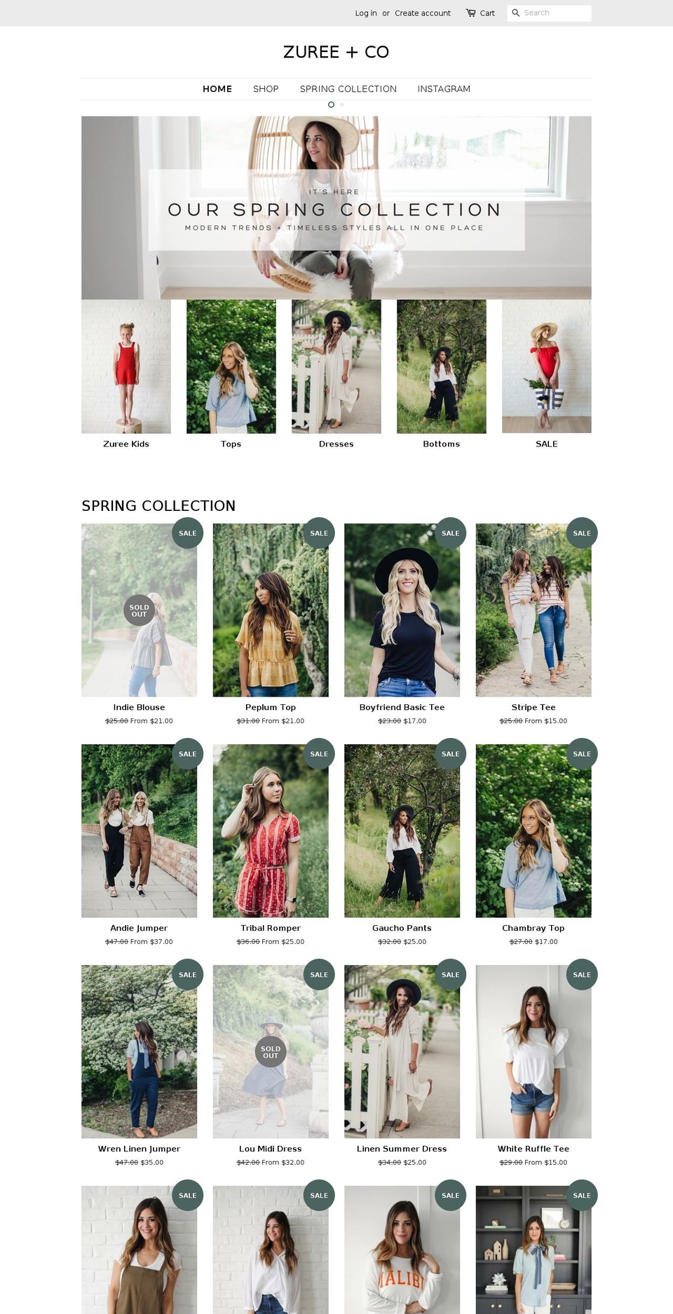 zureeandco.com — Shopify storefront screenshot