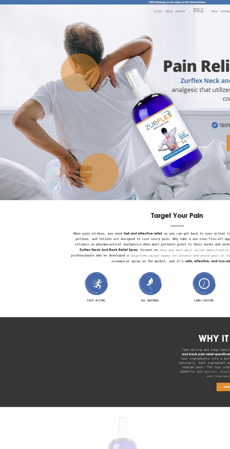 zurflex.com shopify website screenshot