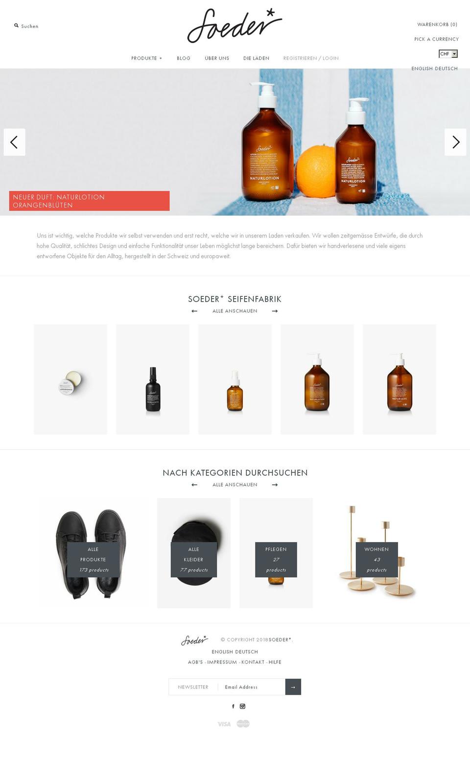 zurichsoap.com shopify website screenshot