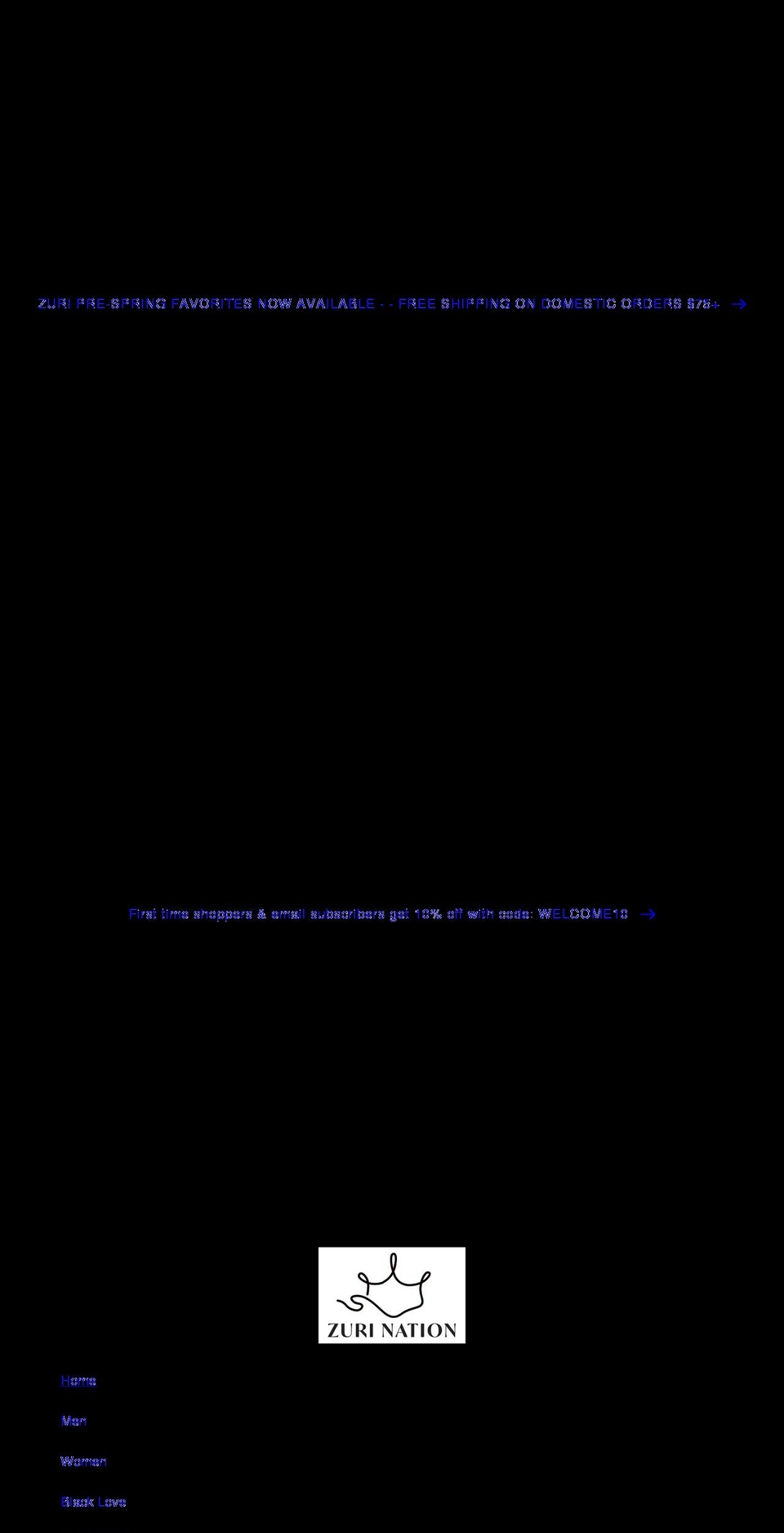 zurination.com shopify website screenshot