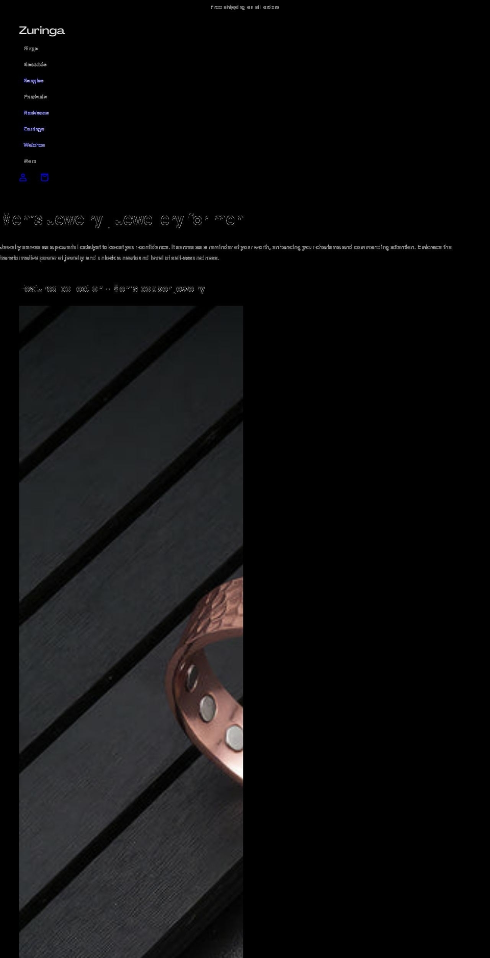 zuringa.com shopify website screenshot