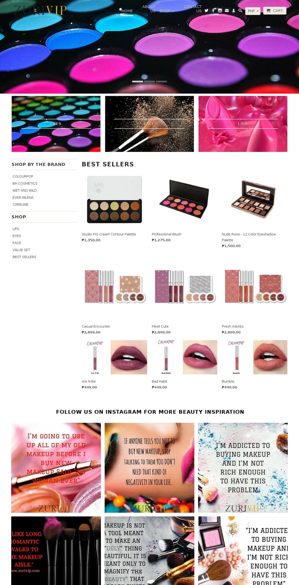 zurivip.com shopify website screenshot
