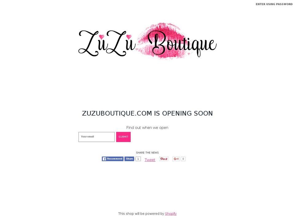 zuzu Shopify theme site example zuzuboutique.com