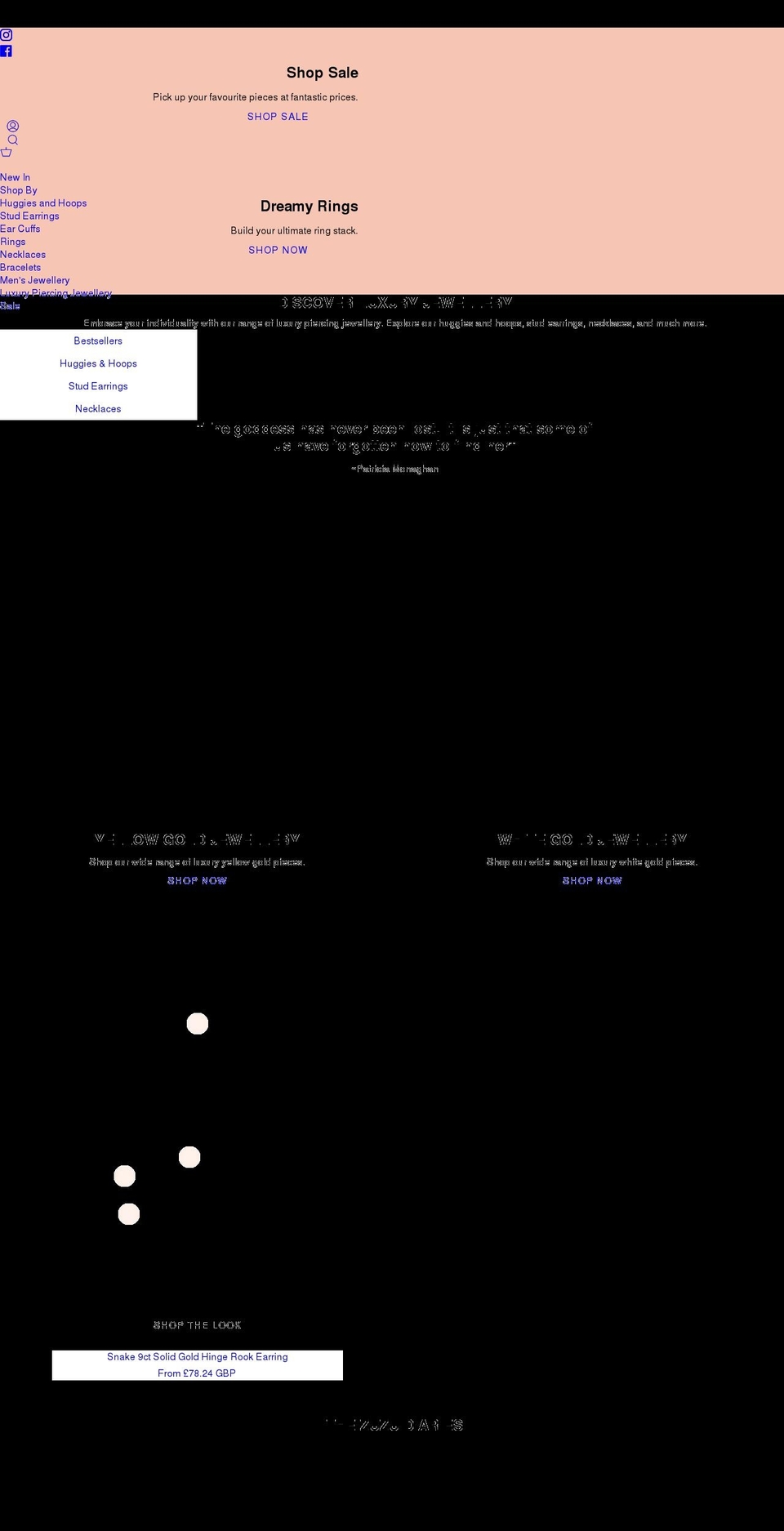 zuzujewellery.com shopify website screenshot