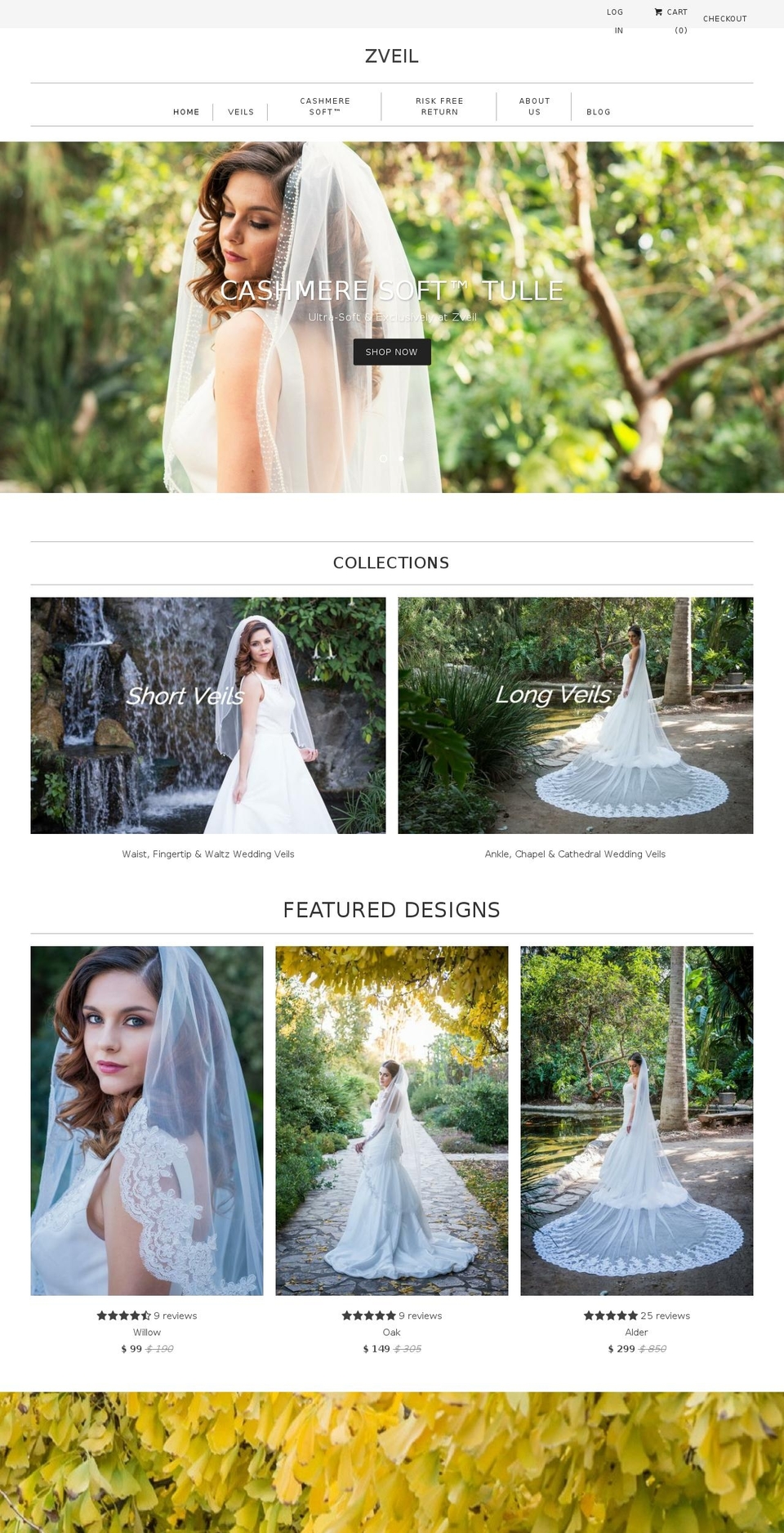 zveils.com shopify website screenshot