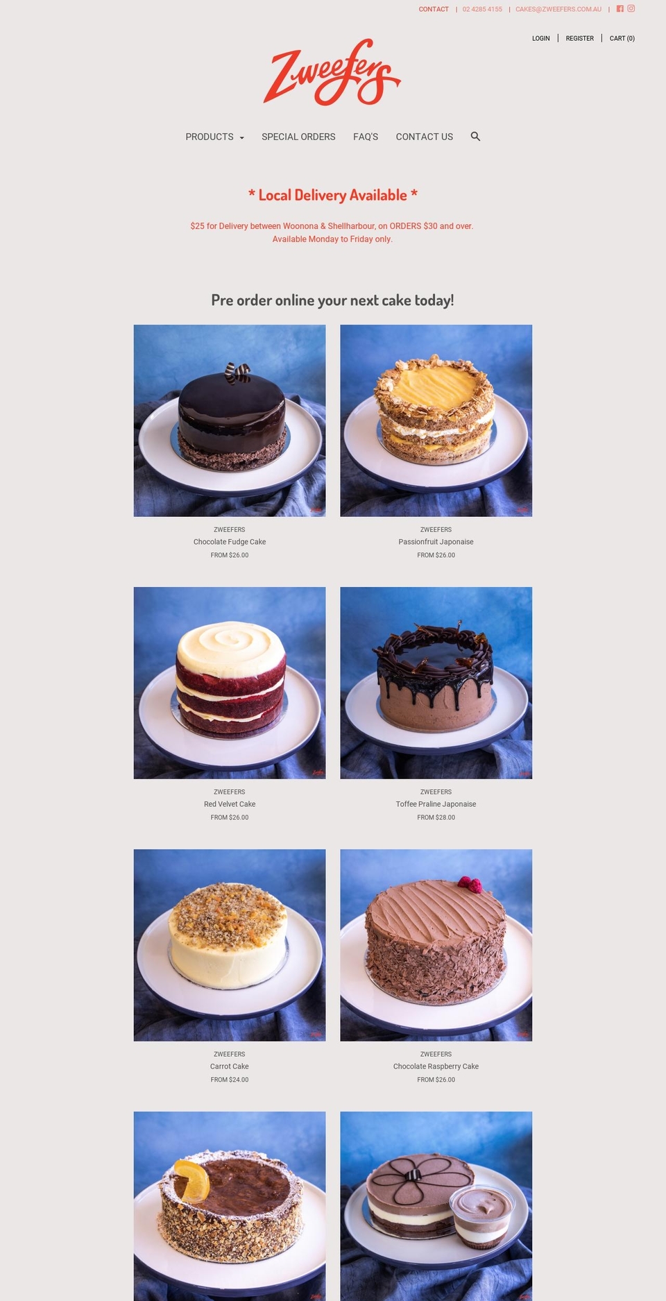 zweefers.com.au shopify website screenshot