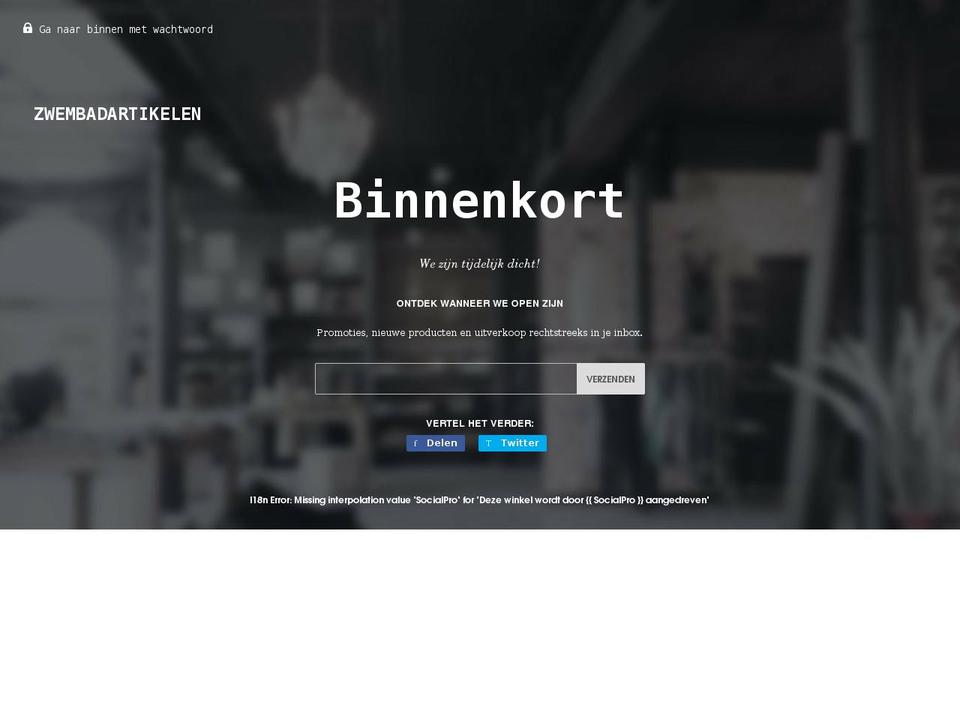 zwembadartikelen.com shopify website screenshot