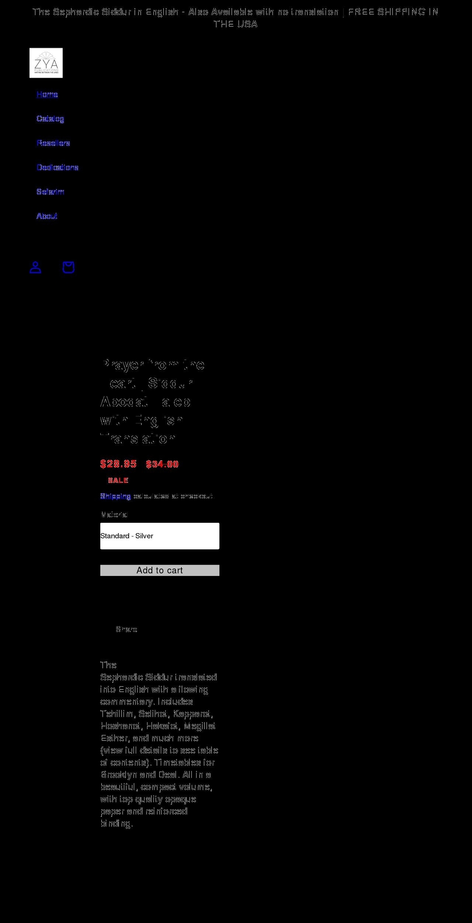 zyapublications.com shopify website screenshot