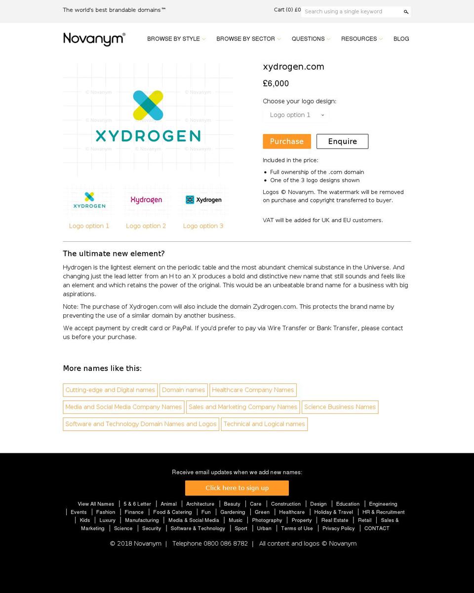 zydrogen.com shopify website screenshot