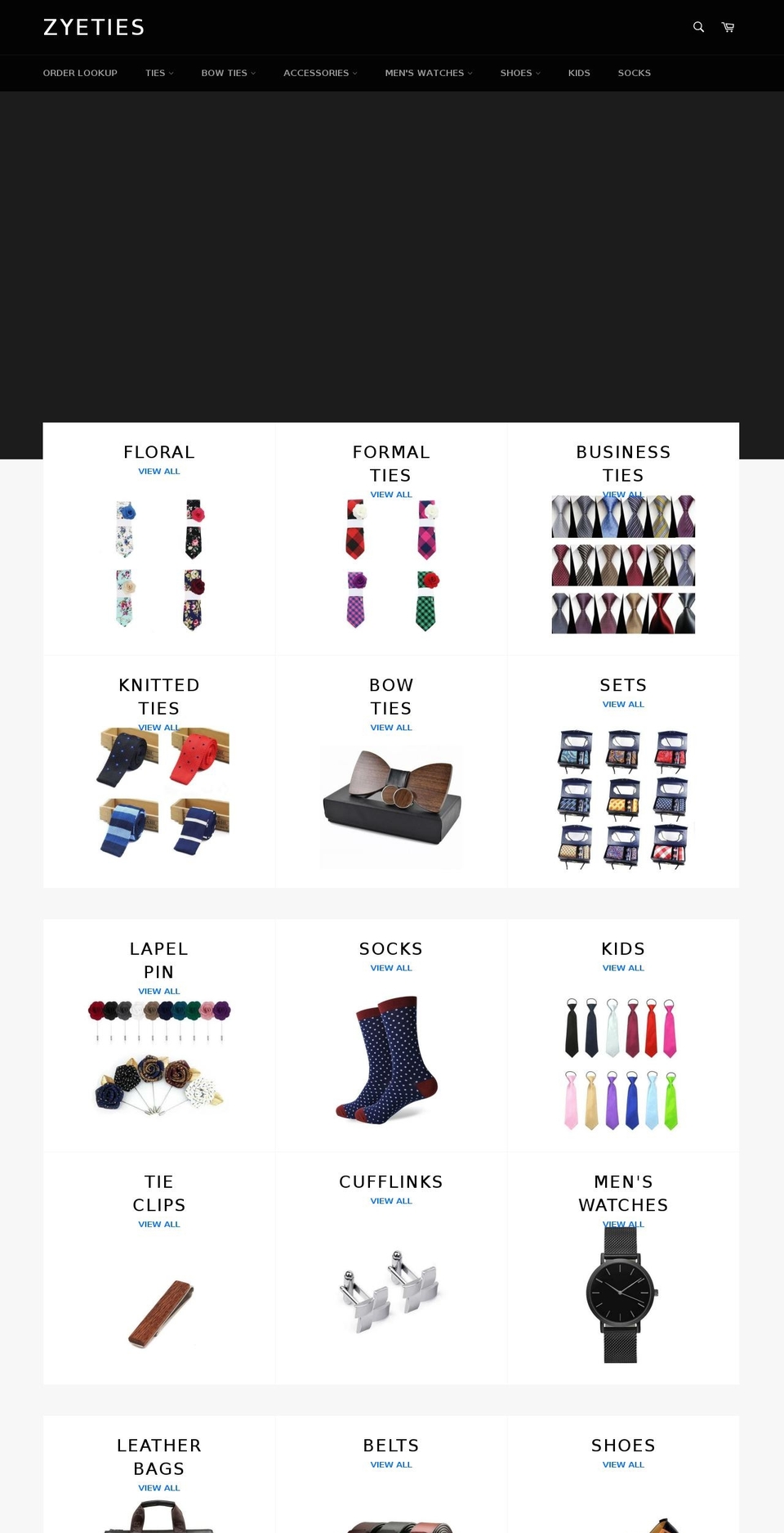 zyeties.com shopify website screenshot