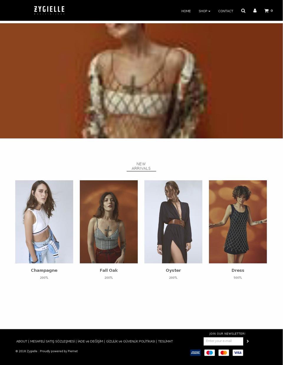 zygielle.com shopify website screenshot
